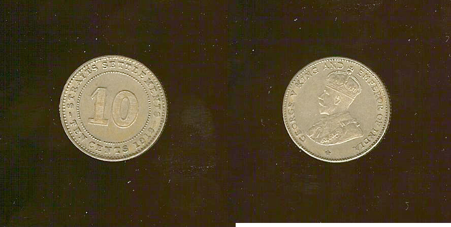 ÉTABLISSEMENTS DES DÉTROITS 10 Cents George V 1918 SU